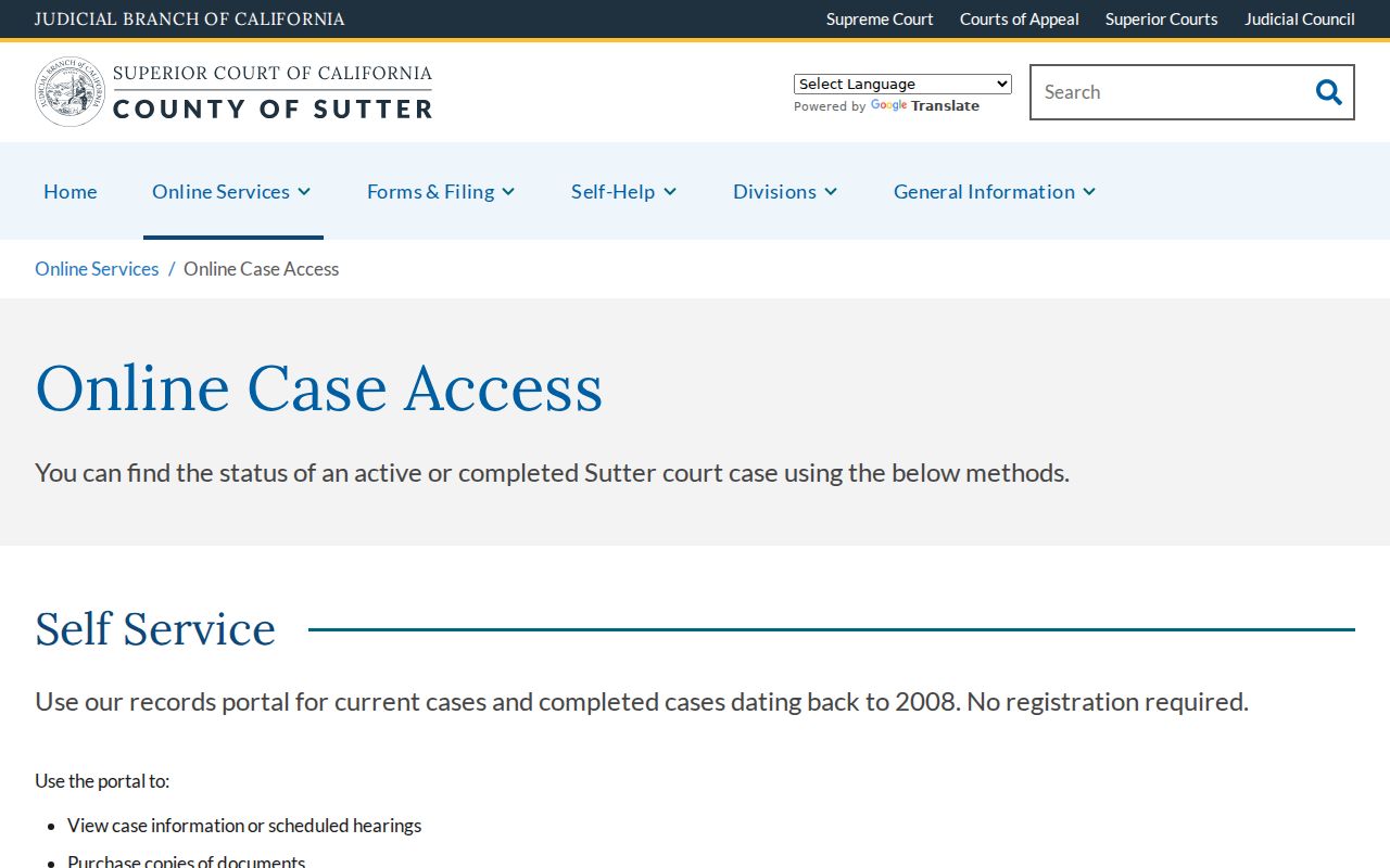 Yuba City residents directory court records access
