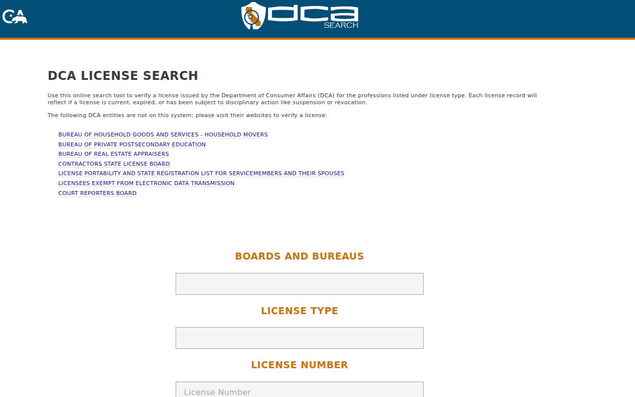 Yuba City residents directory professional license search