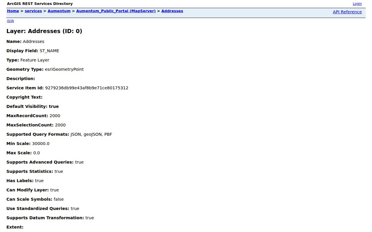 Yuba City street directory Aumentum GIS address layer